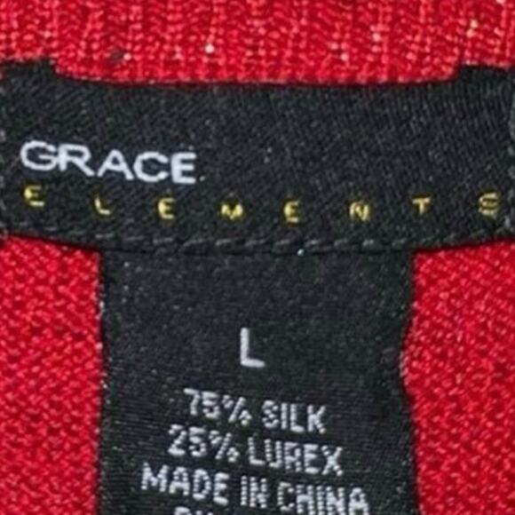 Grace elements red sweater vest women’s size large - Picture 4 of 4